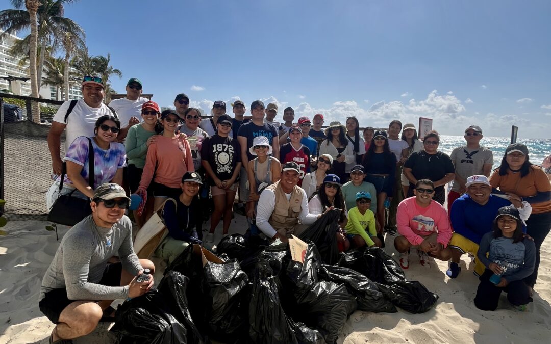Bubba Gump and MERA Host Beach Cleanup at Playa Chac Mool