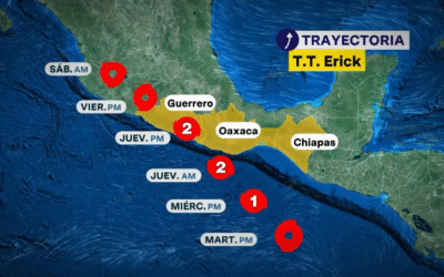 Huracán Erick se aproxima a las costas mexicanas
